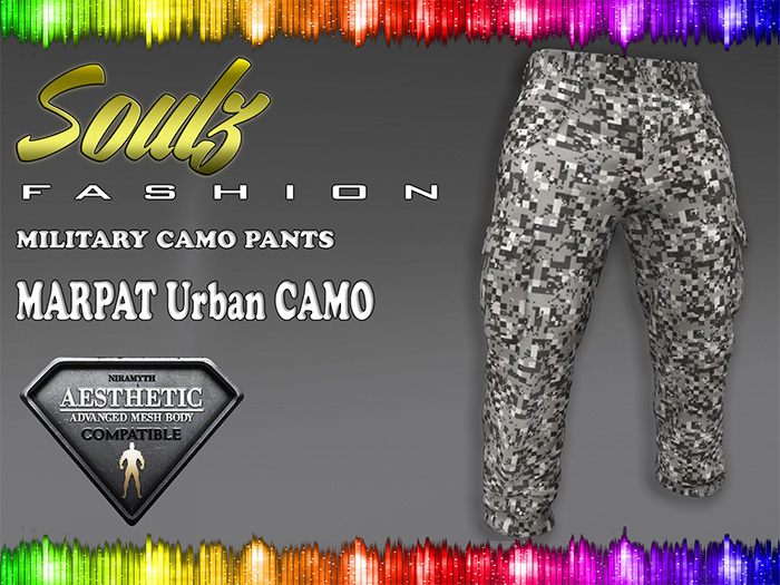 :][: Soulz Fashion :][: - MILITARY CAMO PANTS - MARPAT Urban