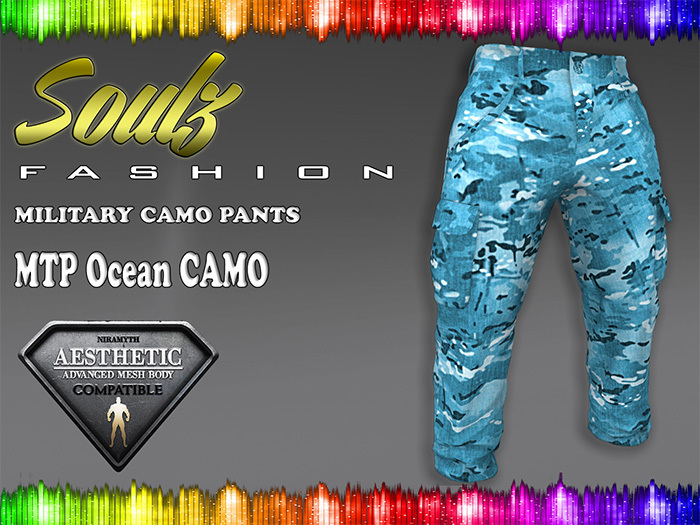 :][: Soulz Fashion :][: - MILITARY CAMO PANTS - MTP Ocean