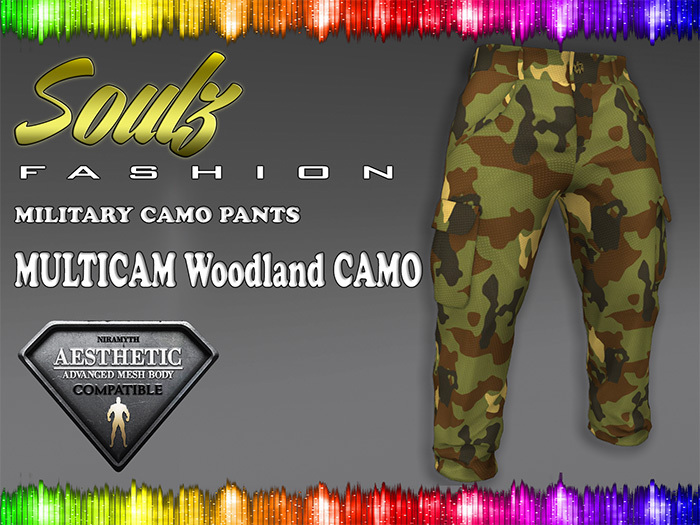 :][: Soulz Fashion :][: - MILITARY CAMO PANTS - MULTICAM Wood