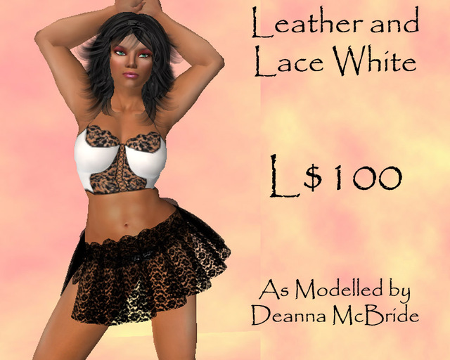 Lace and leather white