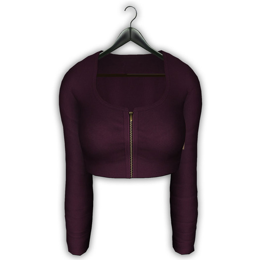 .:villena:. - Zip Crop Top Berry