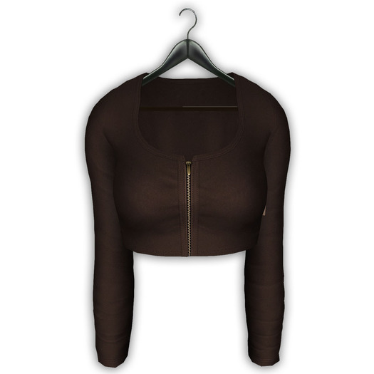 .:villena:. - Zip Crop Top Umber