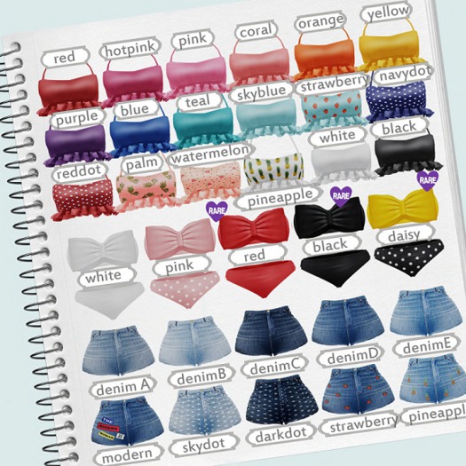 ::{u.f.o}::bikini vendor - ruffle top - teal - S (BOX)