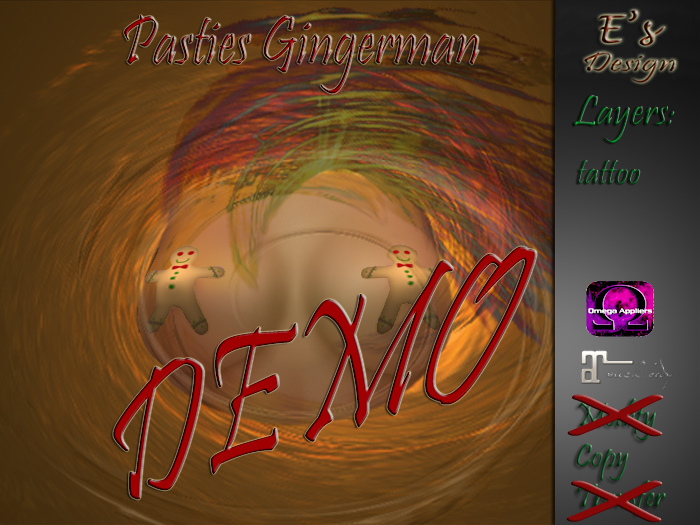 DEMO Pasties Gingerman E's Design