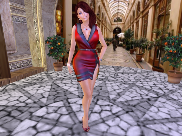 Para's Lapel Dress - RedHot