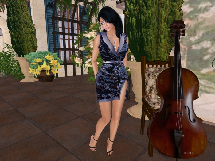 Para's Lapel Dress - Sequin