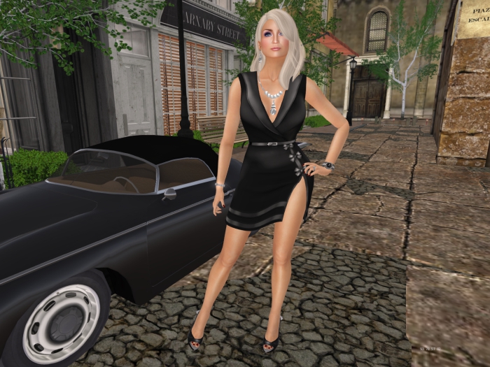 Para's Lapel Dress - Noir