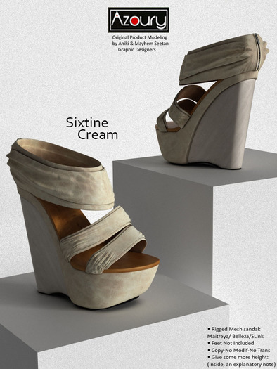 AZOURY - Sixtine Sandal (Cream)