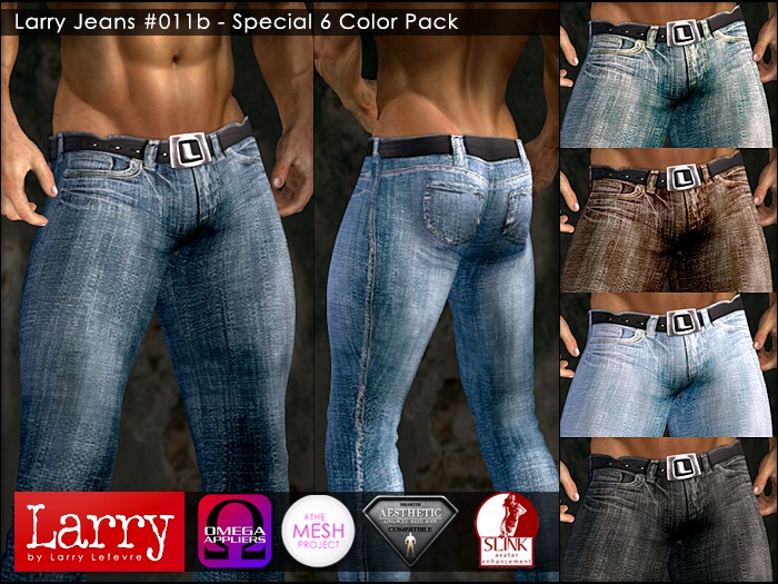 LARRY JEANS - Jeans 011b - SPECIAL 6 COLOR PACK
