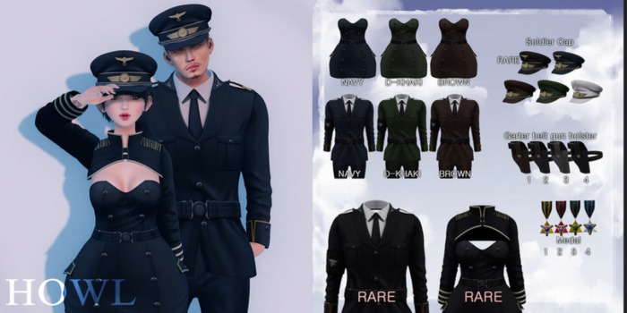 Howl - Military uniforms Female[XXS] BROWN