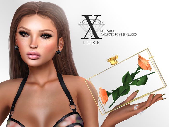 LUXE. Rose Clutch White