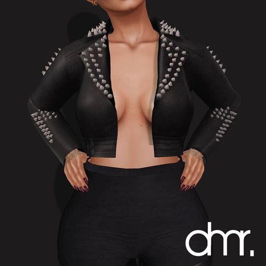 [DR] jacket spike Black :;Mesh::