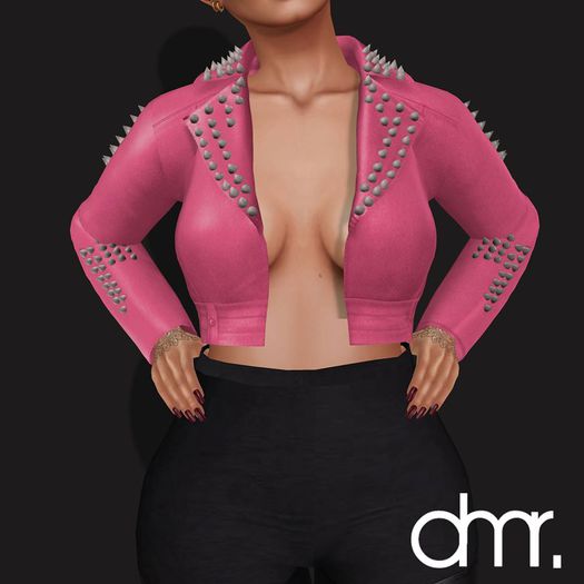 [DR] jacket spike Pink :: Mesh::