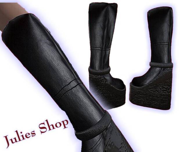 Simpel Platform Boots Gothic Black
