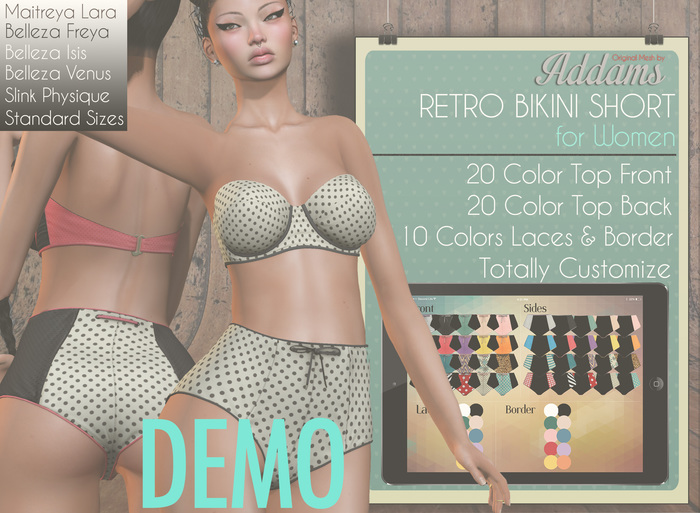 Addams // Retro Bikini Short // DEMO
