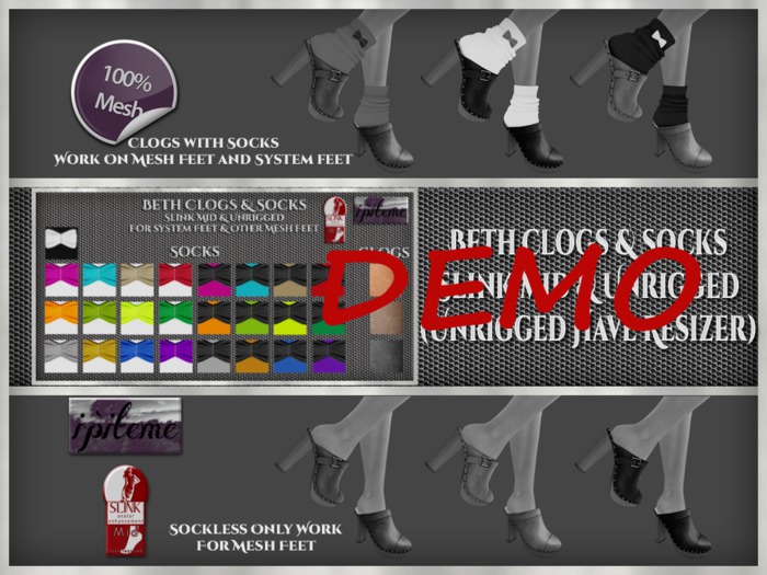 ~i~ Beth Clogs & Socks (Slink Mid & Unrigged) DEMO(Add Me)