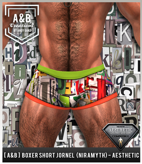 [ A&B ]  Boxer Short Jornel  (NIRAMYTH) - AESTHETIC box