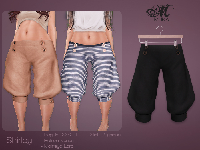 *MUKA* Shirley - Black (Maitreya/Belleza/Slink)