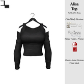 DE Designs - Alisa Top - Black Fabric