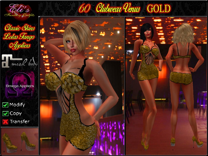 60 Clubwear Venus Gold