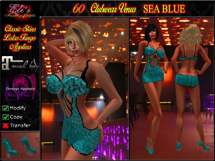 60 Clubwear Venus Sea Blue