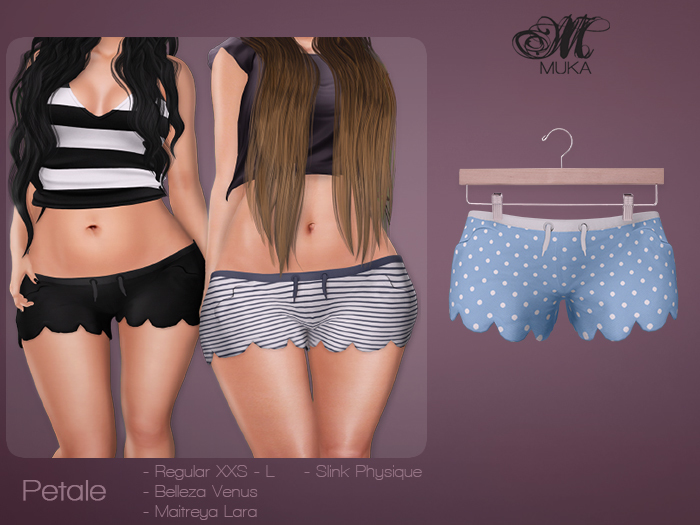 *MUKA* Petale - Blue Polka (Maitreya/Belleza/Slink)