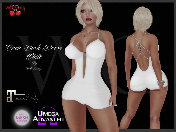 WC Open Back Dress White TMP/Maitreya