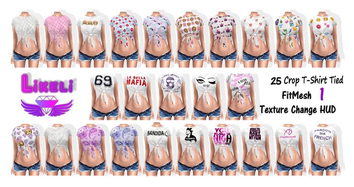 {.LikeLi.}  Tshirt Crop Tied. ( 1 )