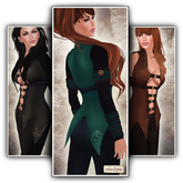 [V/W] Mariq Teal - Medieval Fantasy Outfit w/ strap jacket, pants, accessories