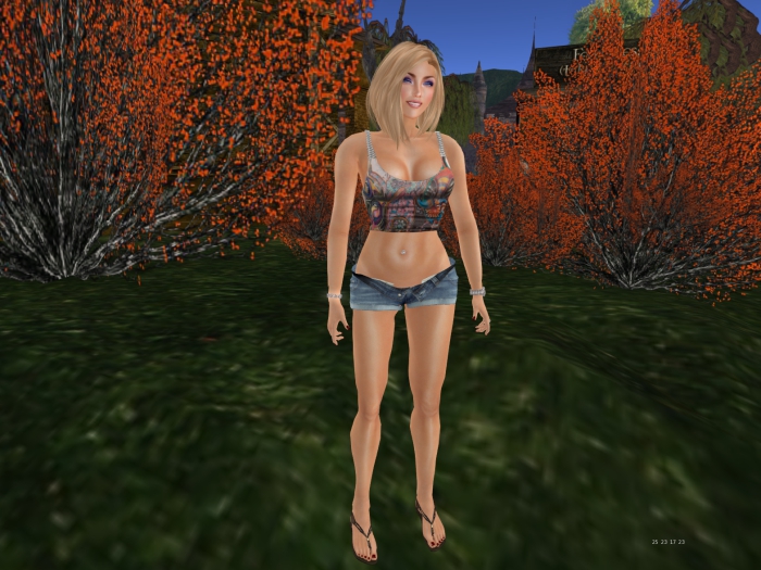 Para's Urban Tank Top & Unbuttoned Denim Shorts Fatpack w/texture HUD