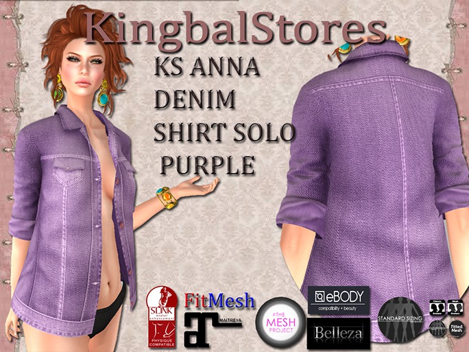 99 KS ANNA DENIM SHIRT SOLO PURPLE