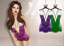 Alina Dress Purple&Green