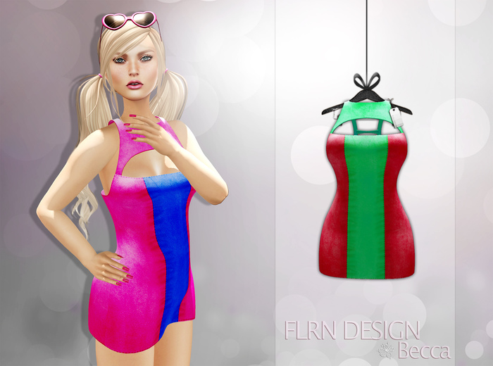 Becca Dress Red&Green