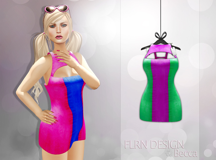 [FLRN] Becca Dress Green&Purple