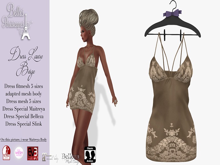 Belles Parisiennes- Robe Laure Beige-