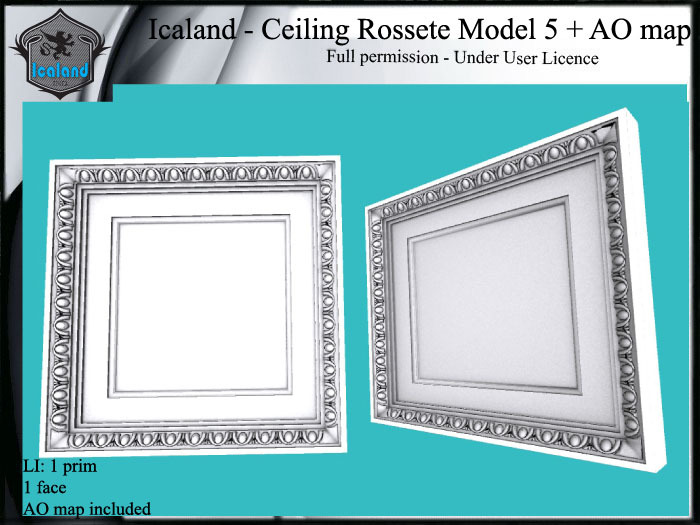Icaland - Ceiling Rossete Model 5 + AO map