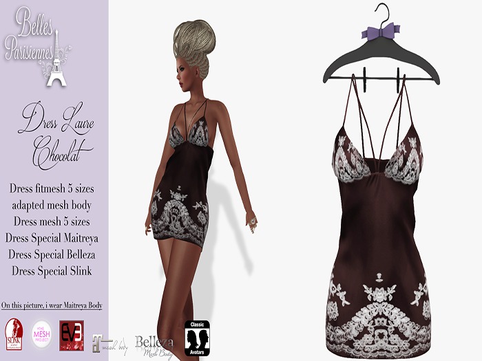 Belles Parisiennes- Robe Laure Chocolat-