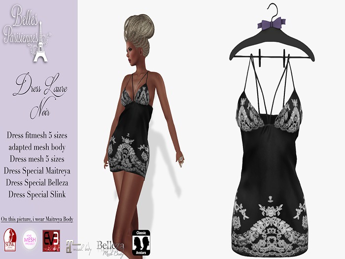Belles Parisiennes- Robe Laure Noir-