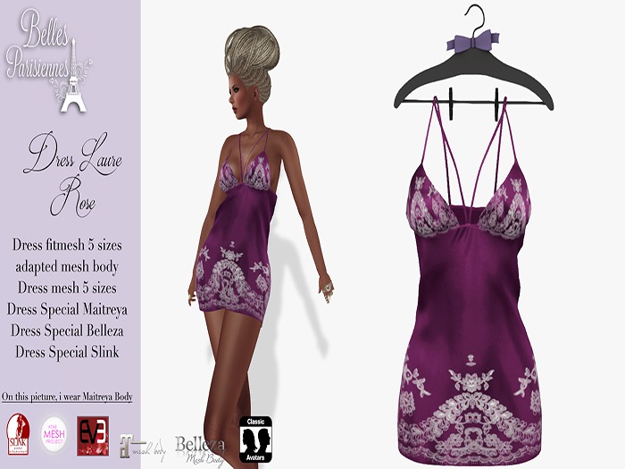 Belles Parisiennes- Robe Laure Rose-