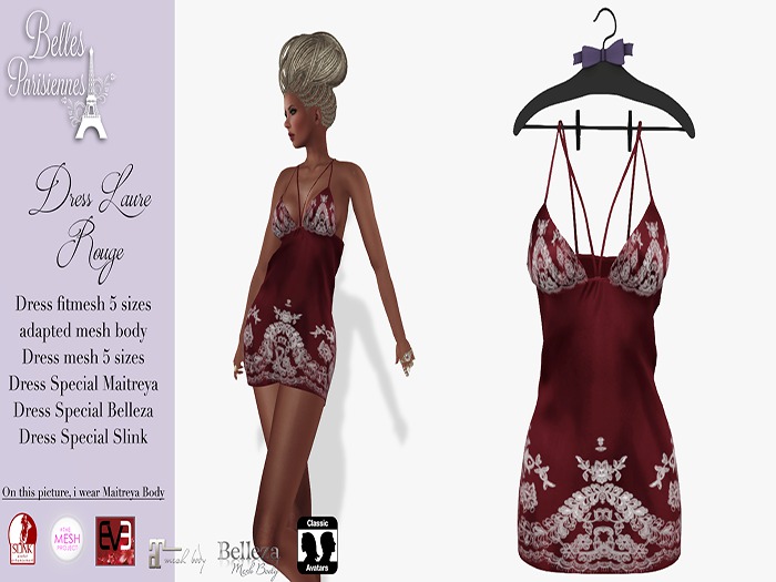 Belles Parisiennes- Robe Laure Rouge-