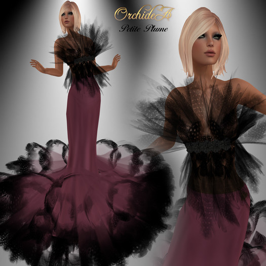 ** Orchidea** PETITE PLUME aubergine