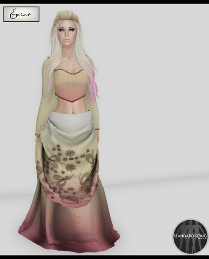 *[Eclat]* Long Skirt_Yellow(ADD TO UNPACK)