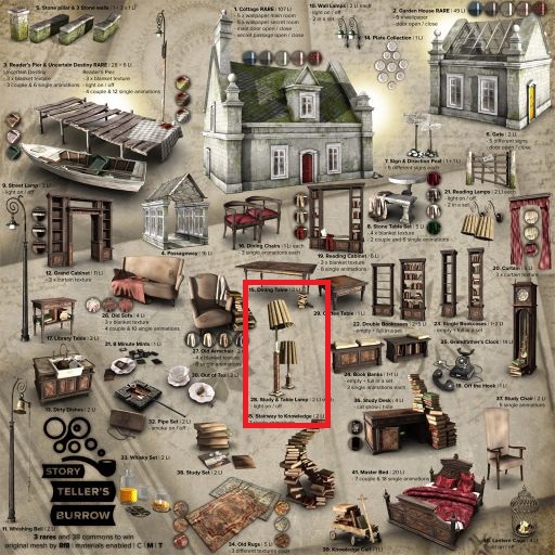 28 - 8f8 - Storyteller's Burrow - Study & Table Lamp BAG