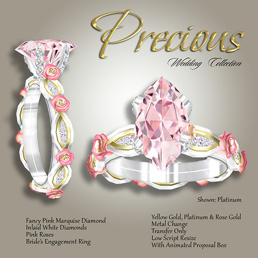 Exquisite Precious Pink Engagement Ring