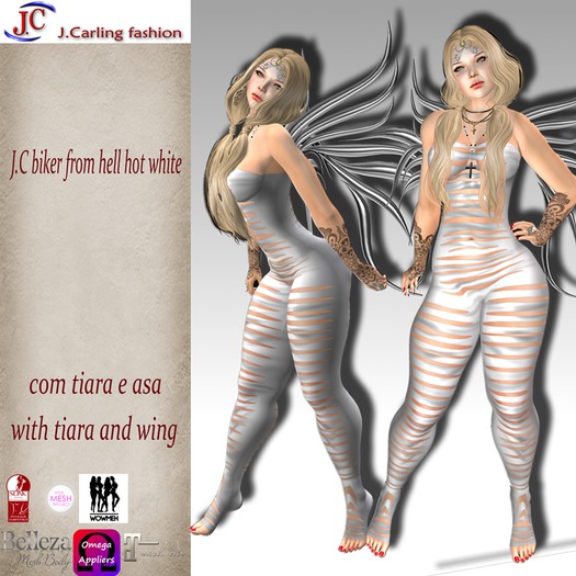 J.C biker from hell hot WHITE