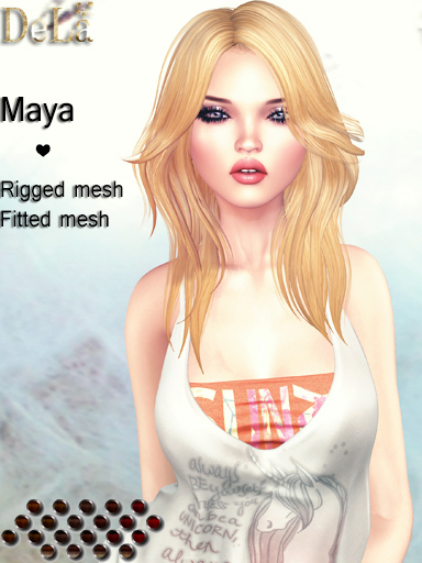 =DeLa*= Mesh Hair "Maya" Reds