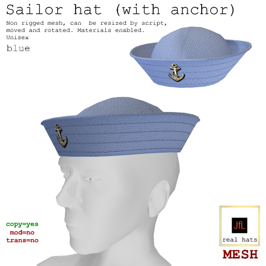 JfL Sailor hat blue _boxed