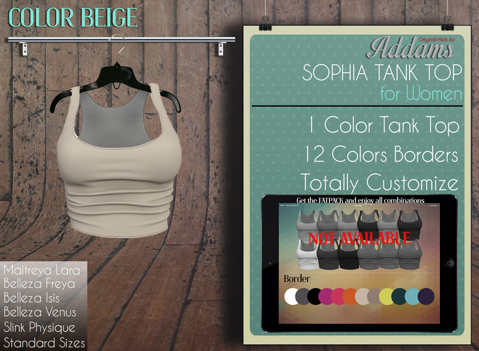 Addams // Sophia Tank Top // Beige