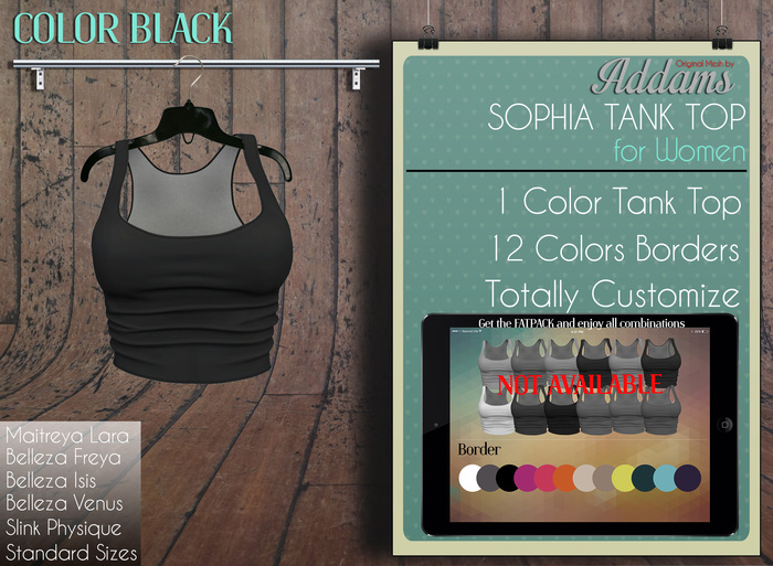 Addams // Sophia Tank Top // Black