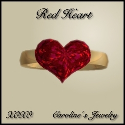 (Caroline's) XOXO Red Heart Ring